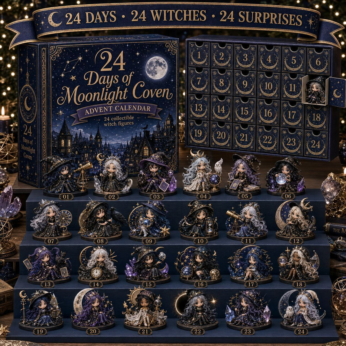 🧙‍♀️ 24 Days of Witchy Magic – 2026 Potion & Spellcraft Advent Calendar with 24 Enchanted Collectible Witch Figurines & Daily Surprises