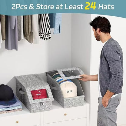 Multifunctional Foldable Dust Hat Storage Box