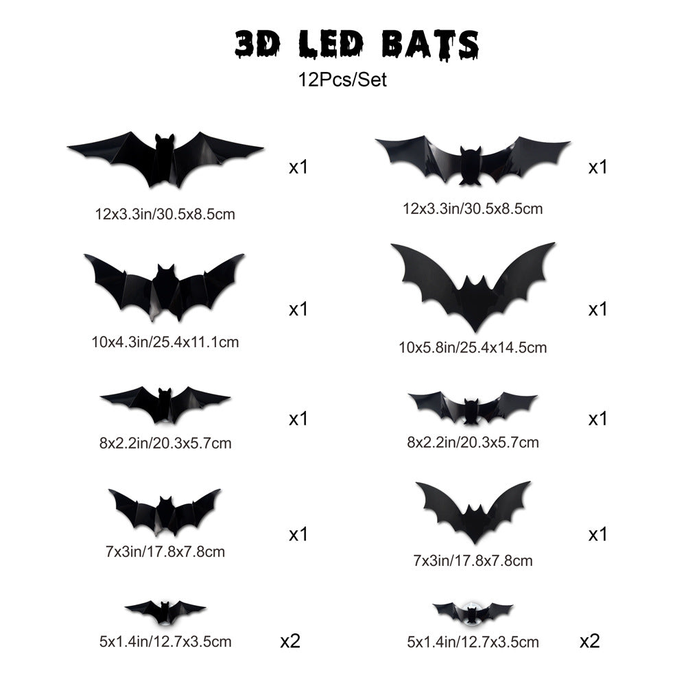 🦇Halloween 3D Bat LED Wall Light Decor