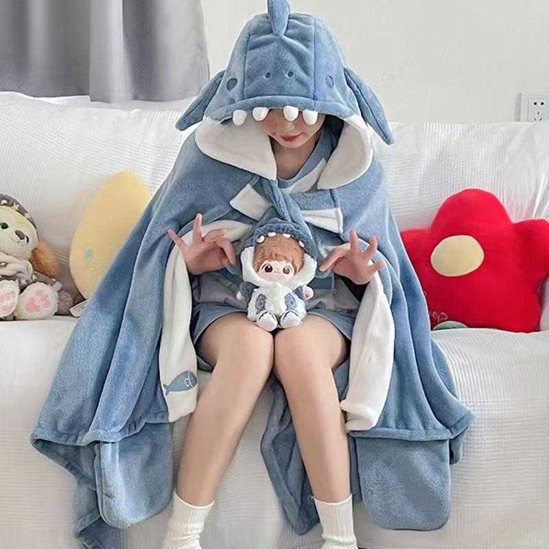 🎁【summerween】1pc Unisex Wearable Blanket Bat  Hooded Cape