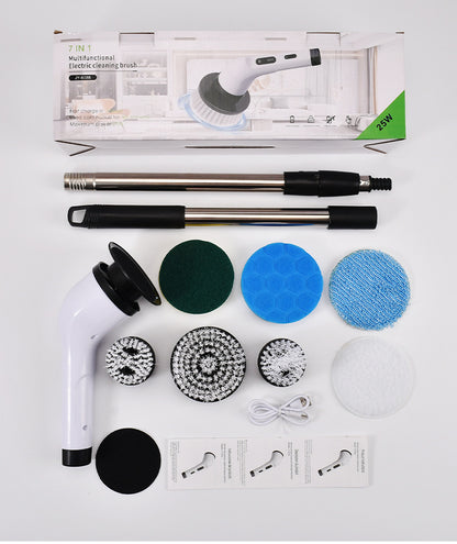 Cordless Electric Spin Scrubber with 9 Brush Heads