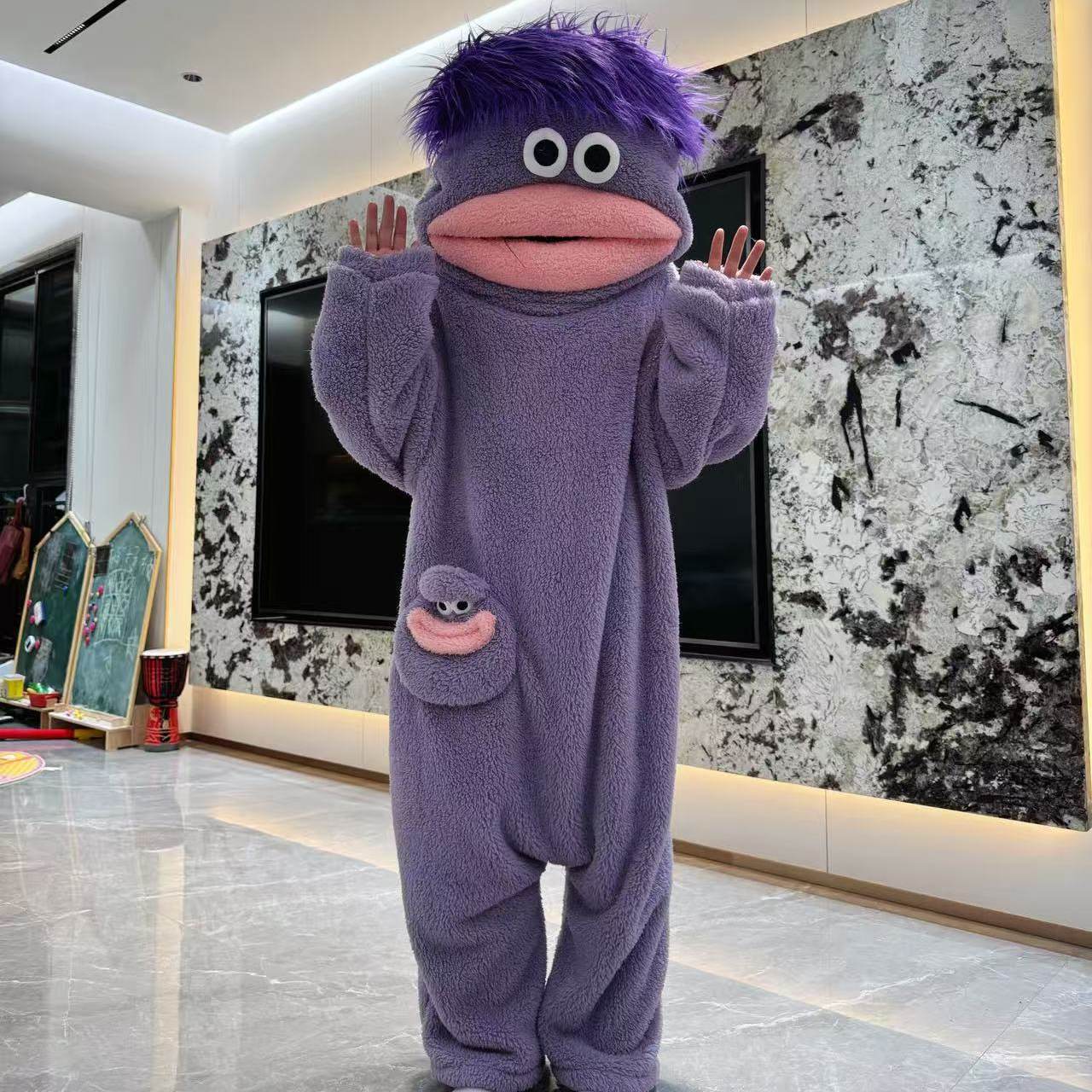 🔥Limited Time 50% Off✨2026 Silly Onesie, Funny Green Monster Hooded Fleece Onesie Pajamas
