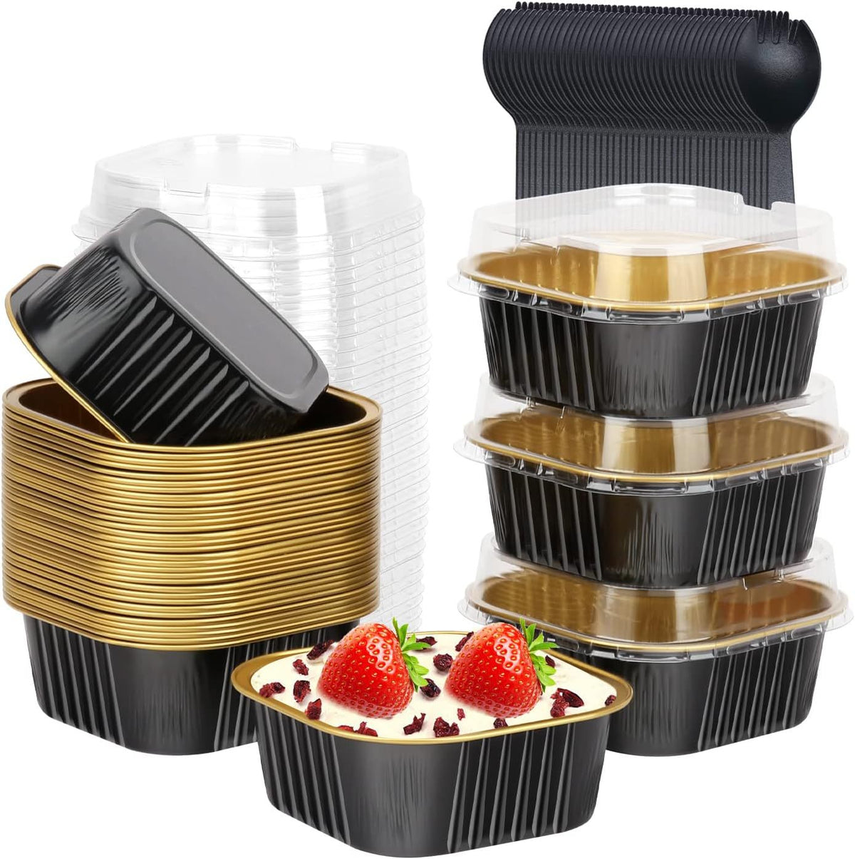 🧁 Mini Cake Pans with Lids – Bake, Pack & Share Easily