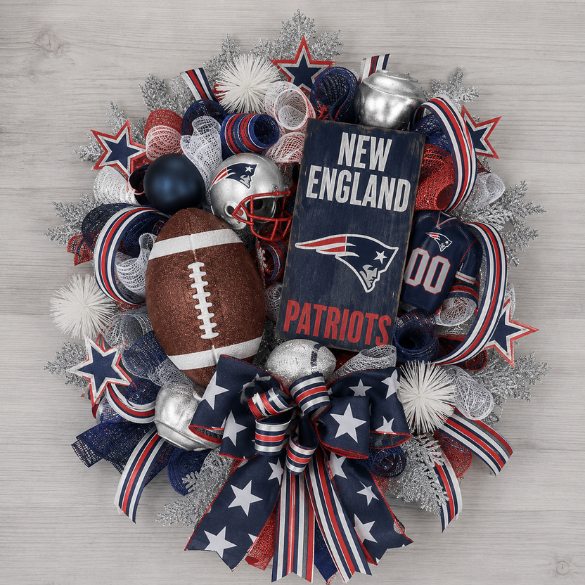 🏈Football Team Handcrafted Wreath for Game-Day Front Door Decor