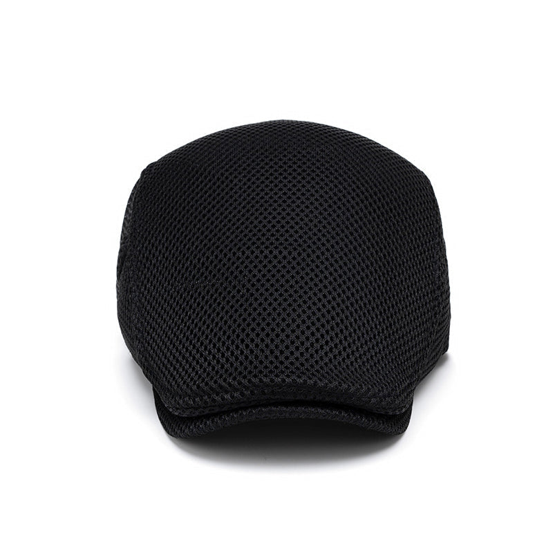 Men's Breathable Mesh Flat Cap – Adjustable Newsboy Ivy Beret Summer Hat