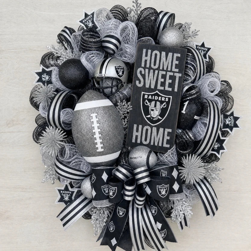 🏈Football Team Handcrafted Wreath for Game-Day Front Door Decor