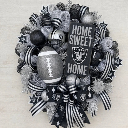 🏈Football Team Handcrafted Wreath for Game-Day Front Door Decor