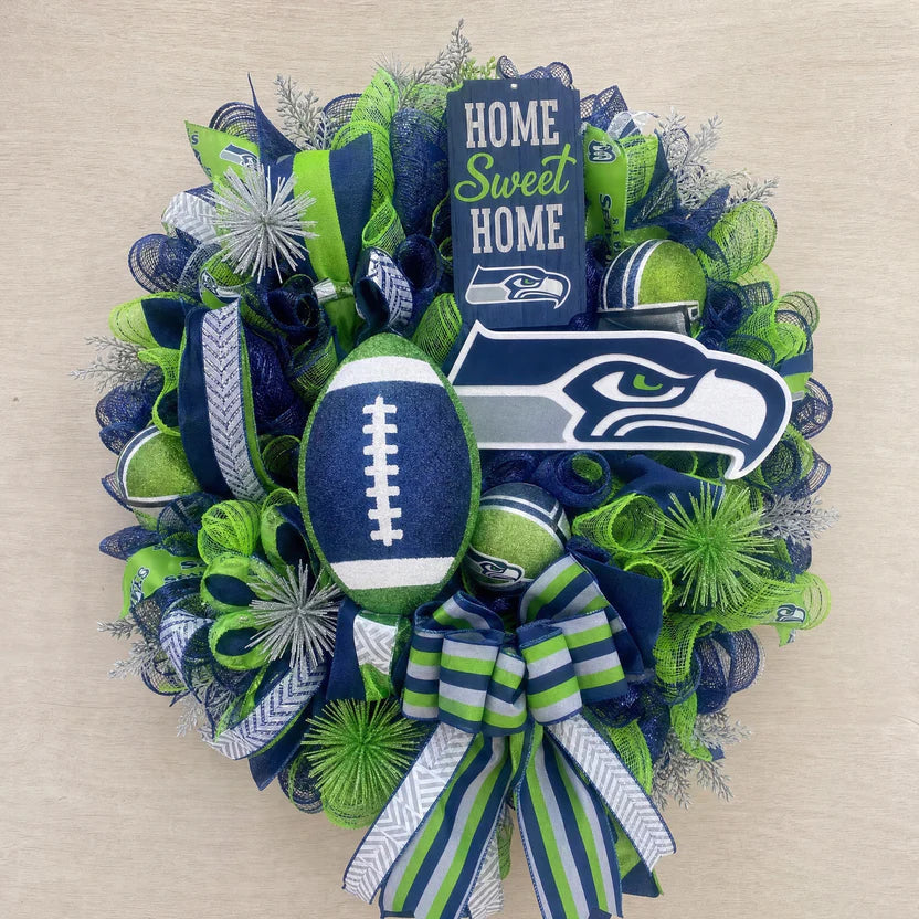 🏈Football Team Handcrafted Wreath for Game-Day Front Door Decor