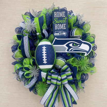 🏈Football Team Handcrafted Wreath for Game-Day Front Door Decor
