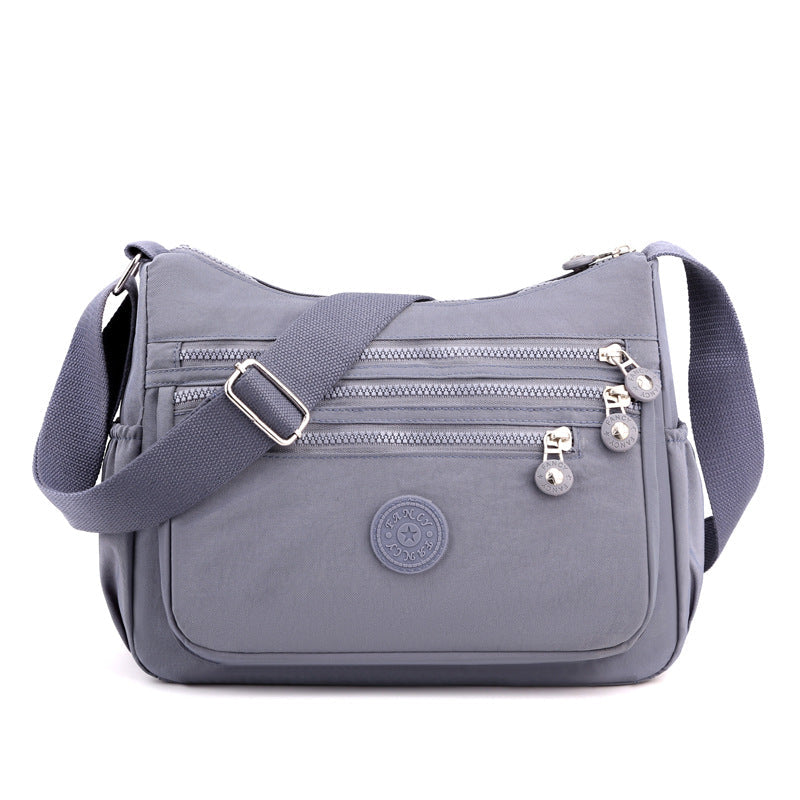 Multi-Pocket Crossbody Bag for Women – Lightweight Nylon Campus Shoulder Bag with Anti-Theft Pocket