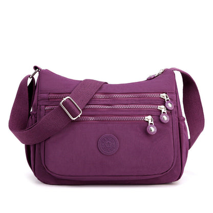 🎒 Multi-Pocket Campus Nylon Crossbody Bag