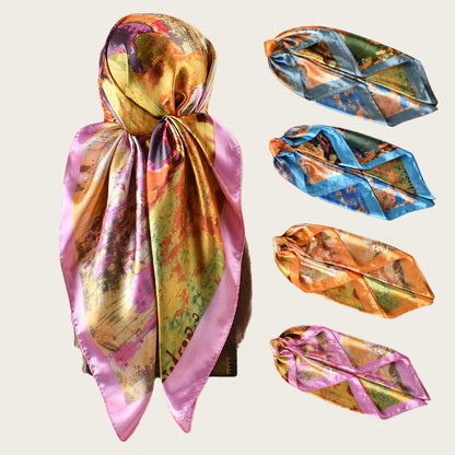 ✨ 4-Piece Premium Satin Square Head Scarf Set (35' x 35') 🧣