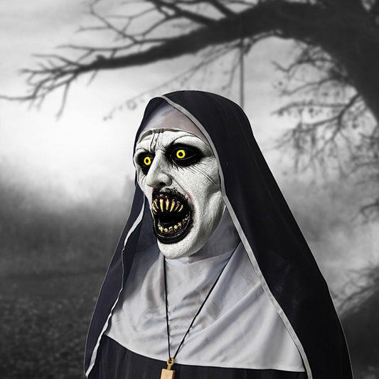 🔥 Limited-Time 50% OFF 🎃 Possessed Nun Halloween Mask – Creepy Latex Costume for Parties & Haunted Houses