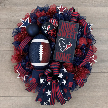 🏈Football Team Handcrafted Wreath for Game-Day Front Door Decor