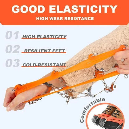 🧗‍♂️8-Tooth Welded Chain Crampons | Non-Slip Snow Ice Grips for Outdoor Hiking❄️