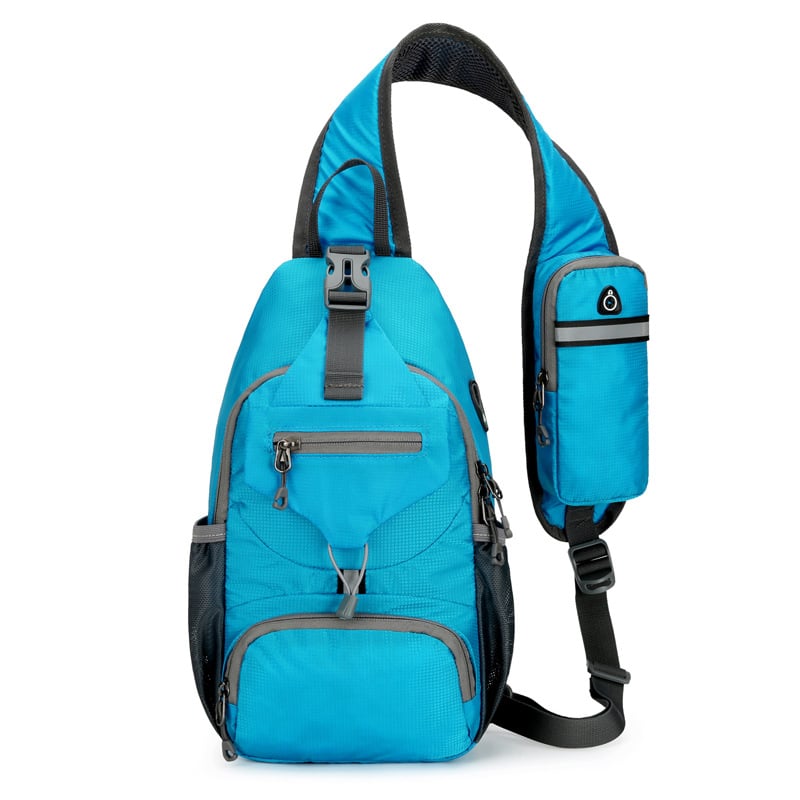 Packable Small Crossbody Sling Backpack with Side Pouch