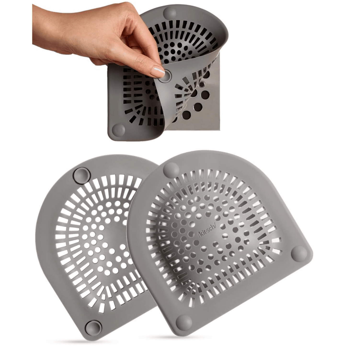 🏆75K+ SOLD!🚿 Silicone Hair Catcher for Shower Drains