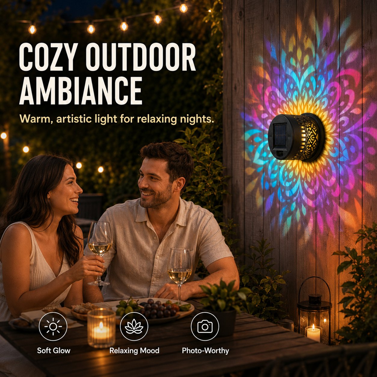 🎉Limited Time 50% Off✨Solar Mandala Wall Light