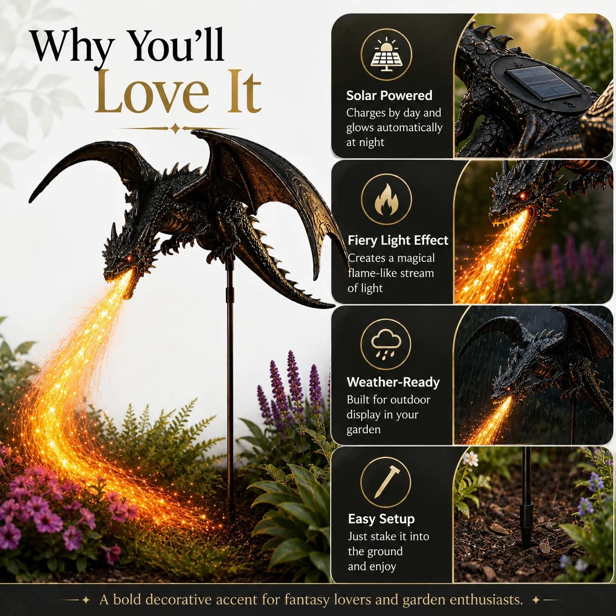 🔥Solar Dragon Fire Garden Light