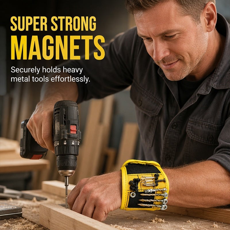 Magnetic Tool Holder,Practical Magnetic DIY Tool Wristband