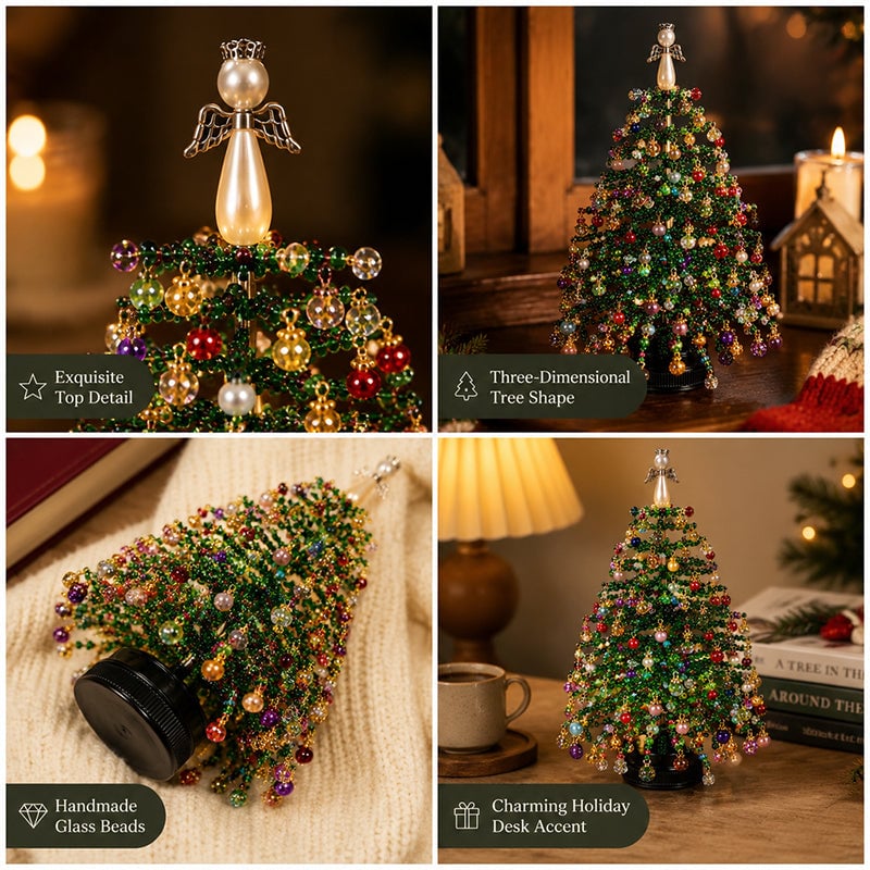 🎄Mini Tabletop DIY Beaded Christmas Tree Craft Kit | Handmade Holiday Home Decor