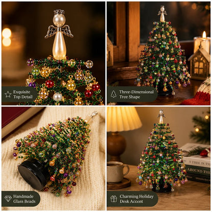 🎄Mini Tabletop DIY Beaded Christmas Tree Craft Kit | Handmade Holiday Home Decor
