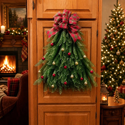 🔥Christmas Sale 50% OFF - 🎄Handmade Christmas Tree Wreath for Front Door