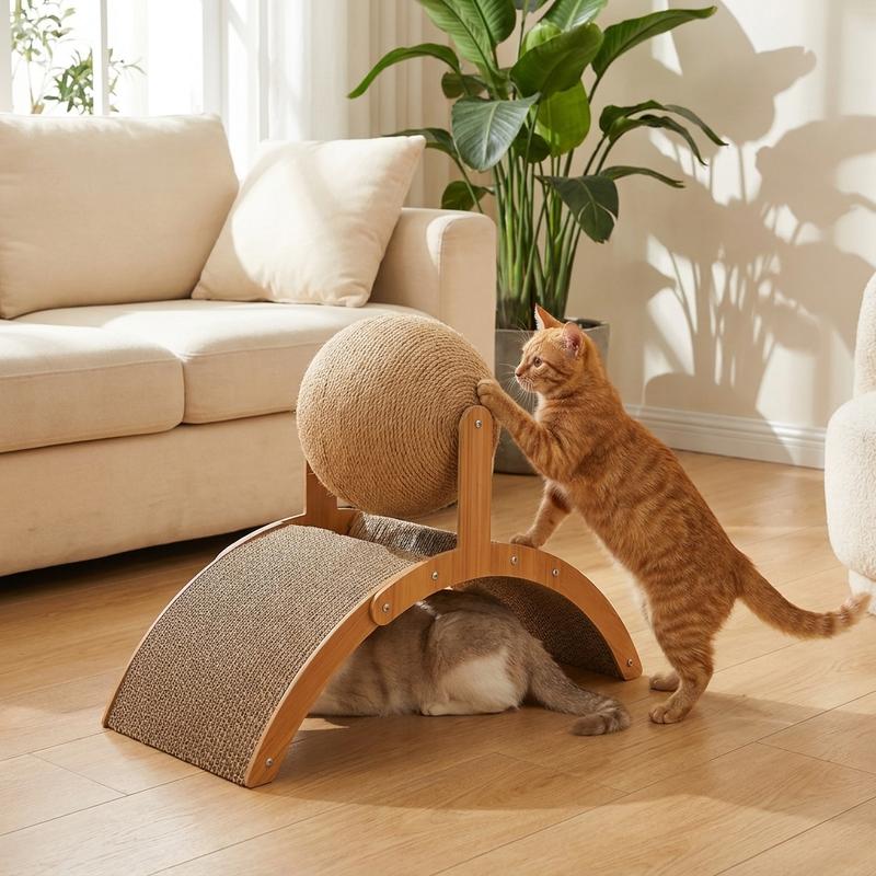 🐾Furniture-Saving Interactive Jute Ball & Arch Cat Scratcher