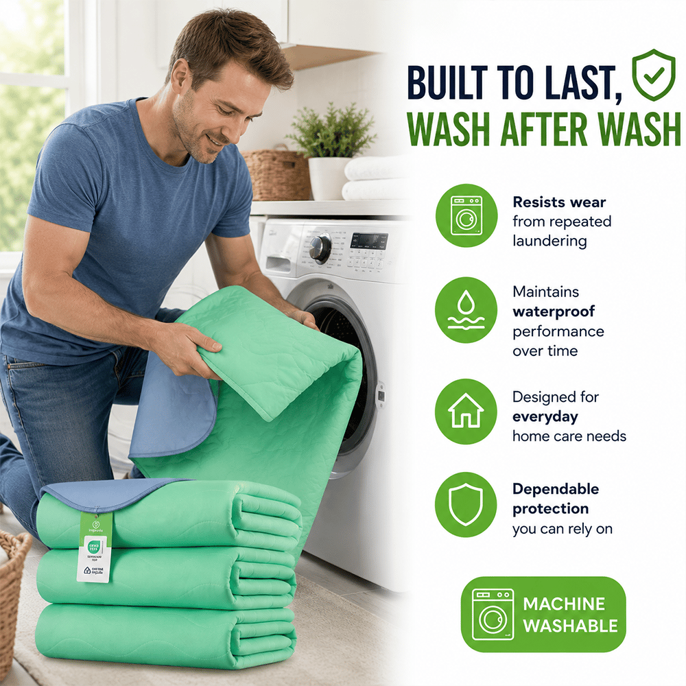 🌙 Washable Underpads – Heavy Absorbency Reusable Waterproof Protection for Kids, Adults, Seniors & Pets