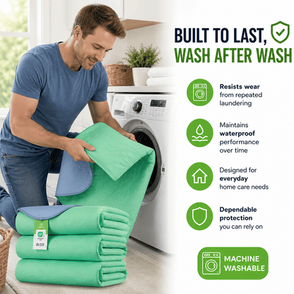 🌙 Washable Underpads – Heavy Absorbency Reusable Waterproof Protection for Kids, Adults, Seniors & Pets