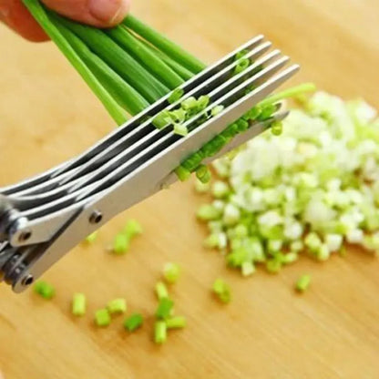 Buy 1 Get 1 Free 🎁Stainless Steel 5 Blades Scallion Cutter Scissors