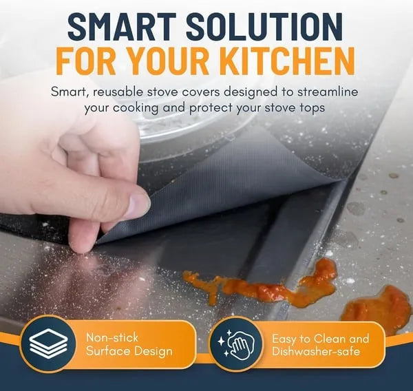 🎉🥘 Reusable Gas Stove Burner Liners♻️ (Set of 4)