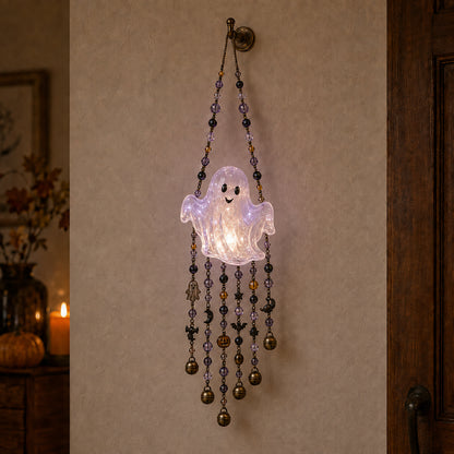 Lighted Halloween Beaded Wind Chime Collection – Glowing Hanging Décor