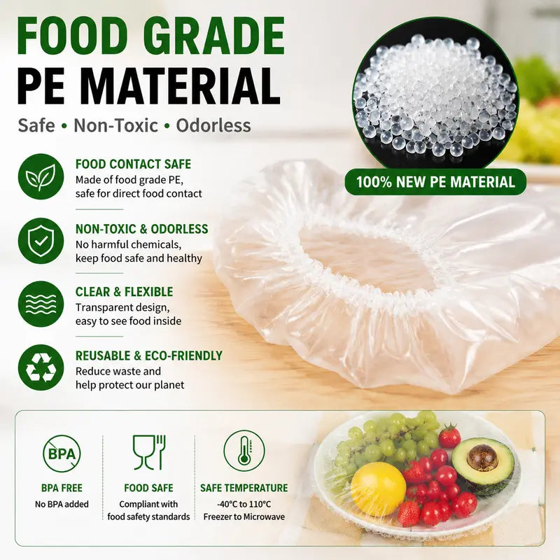 🔥Hot sale-100PCS Disposable Stretch Food Covers for Bowls & Plates🥡