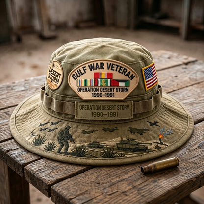 🇺🇸 Last Day Promo: 69% OFF 🎖️ - Gulf War Veteran Desert Storm Tribute Boonie Hat
