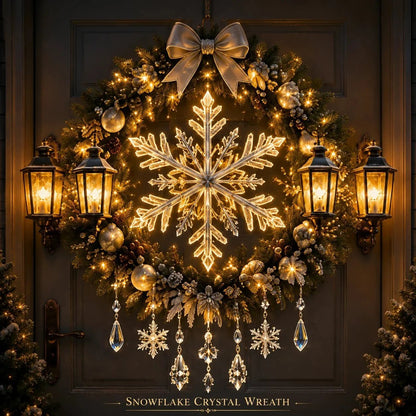 ✨ Christmas Moonlight Wreath Collection – Lighted Holiday Door Decor