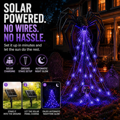 🎁Only Today 49% OFF 🔥 Halloween Spider Web Light Show🕷️