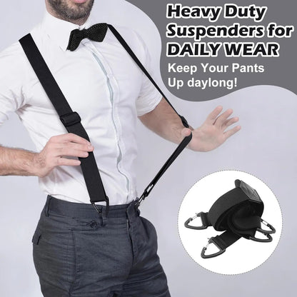 Men's X-Back Suspenders with Hook Clips