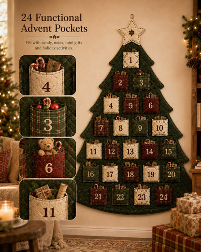 🔥HOT SALE 49% OFF - 🎄✨DIY 24-Pocket Fabric Christmas Advent Tree Kit(📦 Buy 2 Free Shipping)