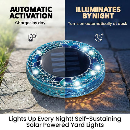 ✨Solar Outdoor Mosaic Disc Lights (4-Pack)