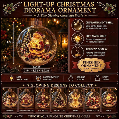 Glowing Christmas Diorama Ornament