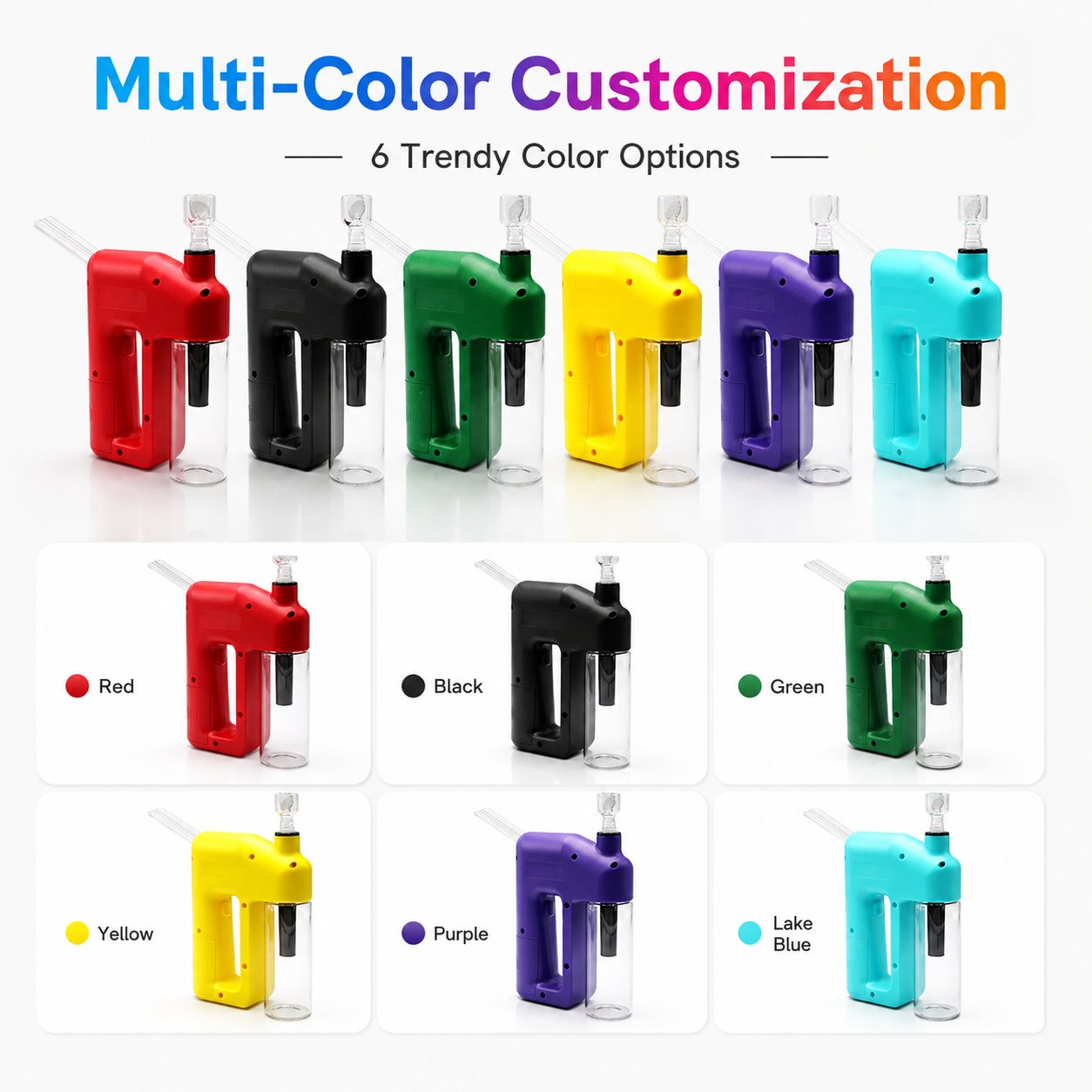 ⚡  Portable Handheld Electric Filtration Device | Compact Glass Chamber Design with Electric-Assisted Operation & 6 Color Options ✨