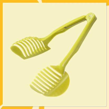 Creative Kitchen Slice Cutting Tool, Food‑Grade Aluminum Alloy Hand‑Held Slicer, Quick Slicing Holder for Lemon, Tomato, Onion & Soft Fruits Vegetables