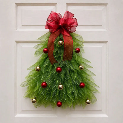 🔥Christmas Sale 50% OFF - 🎄Handmade Christmas Tree Wreath for Front Door