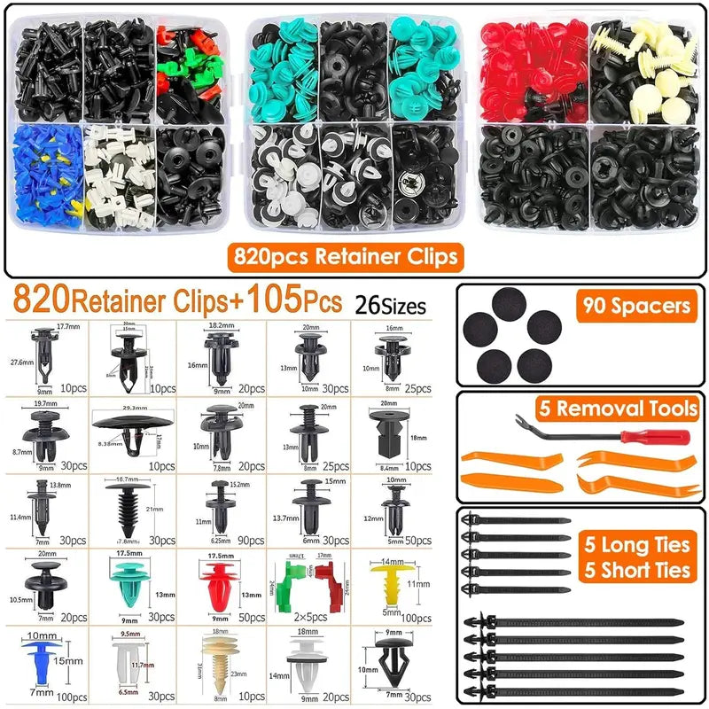 820 retainer clips plus accessories