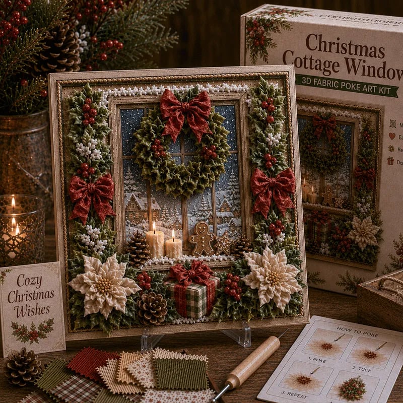 🎄🧵 Create Plush 3D Christmas Fabric Art | No-Needle Craft Kit