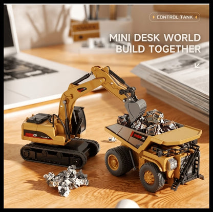 ⭐ 1:64 Premium Alloy Mini RC Construction Set