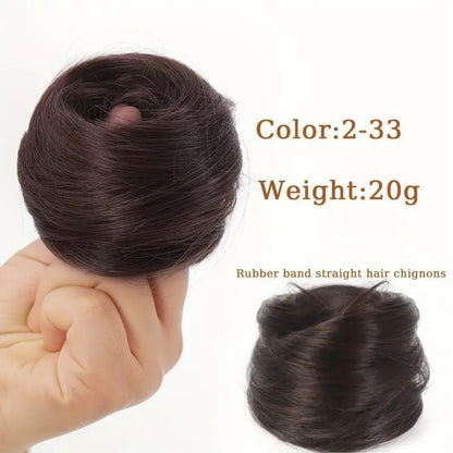 Cropped hair wig hair tie — —✨ Ideal for Everyday Wear, Scrunchie Base