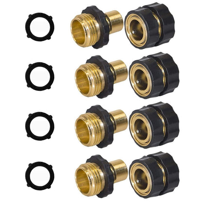 ✨LAST DAY 49% OFF - 🛠️3/4' Aluminum Alloy Garden Hose Quick Connector — Heavy-Duty Leak-Proof Quick Connect Fittings