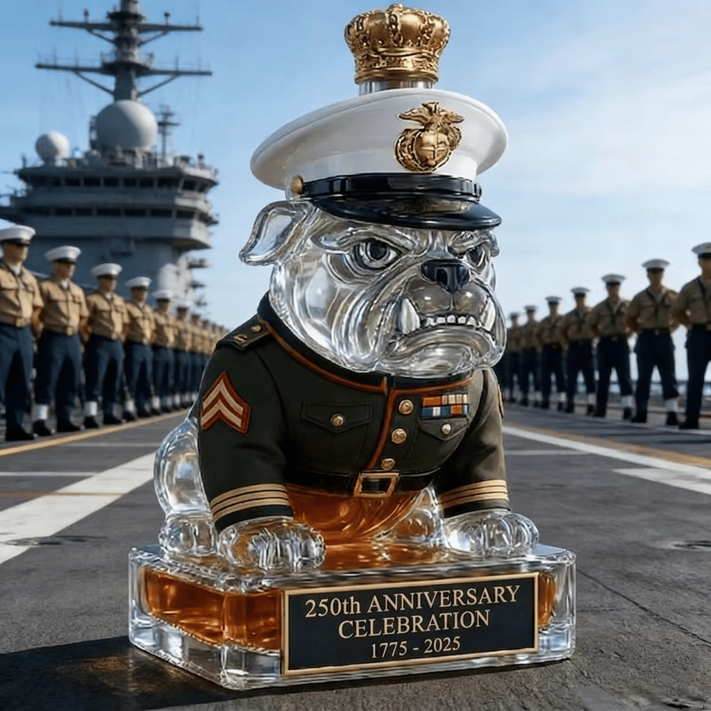 🇺🇸 Marine Corps Devil Dog 250th Anniversary Whiskey Bottle